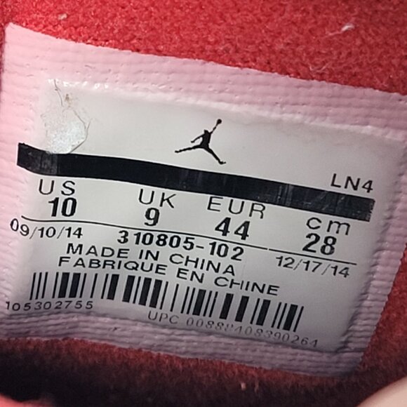 Air Jordan Retro 10 Men's White Black Basketball Sneakers 310805-102 US Size 10 - Picture 12 of 12